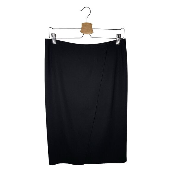 NWT Vince Overlap Pencil Skirt Zip Closure Pleating Detail...